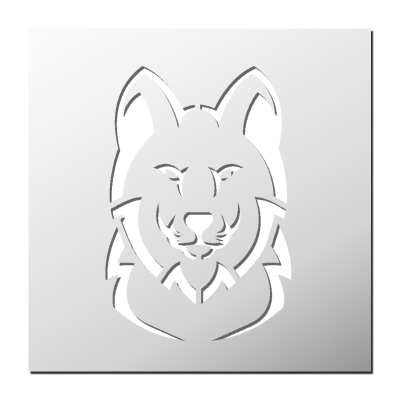 Pochoir Loup