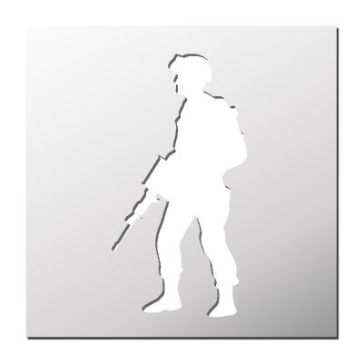 Pochoir Soldat