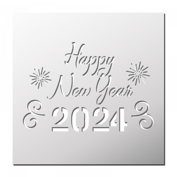 Pochoir Happy New Year 2024