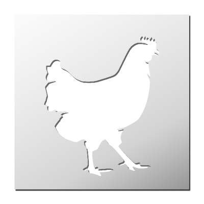 Pochoir Poule