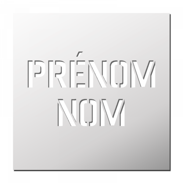 Pochoir Prénom NOM