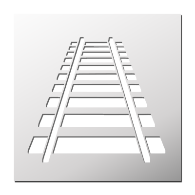 Pochoir Rail Chemin de Fer