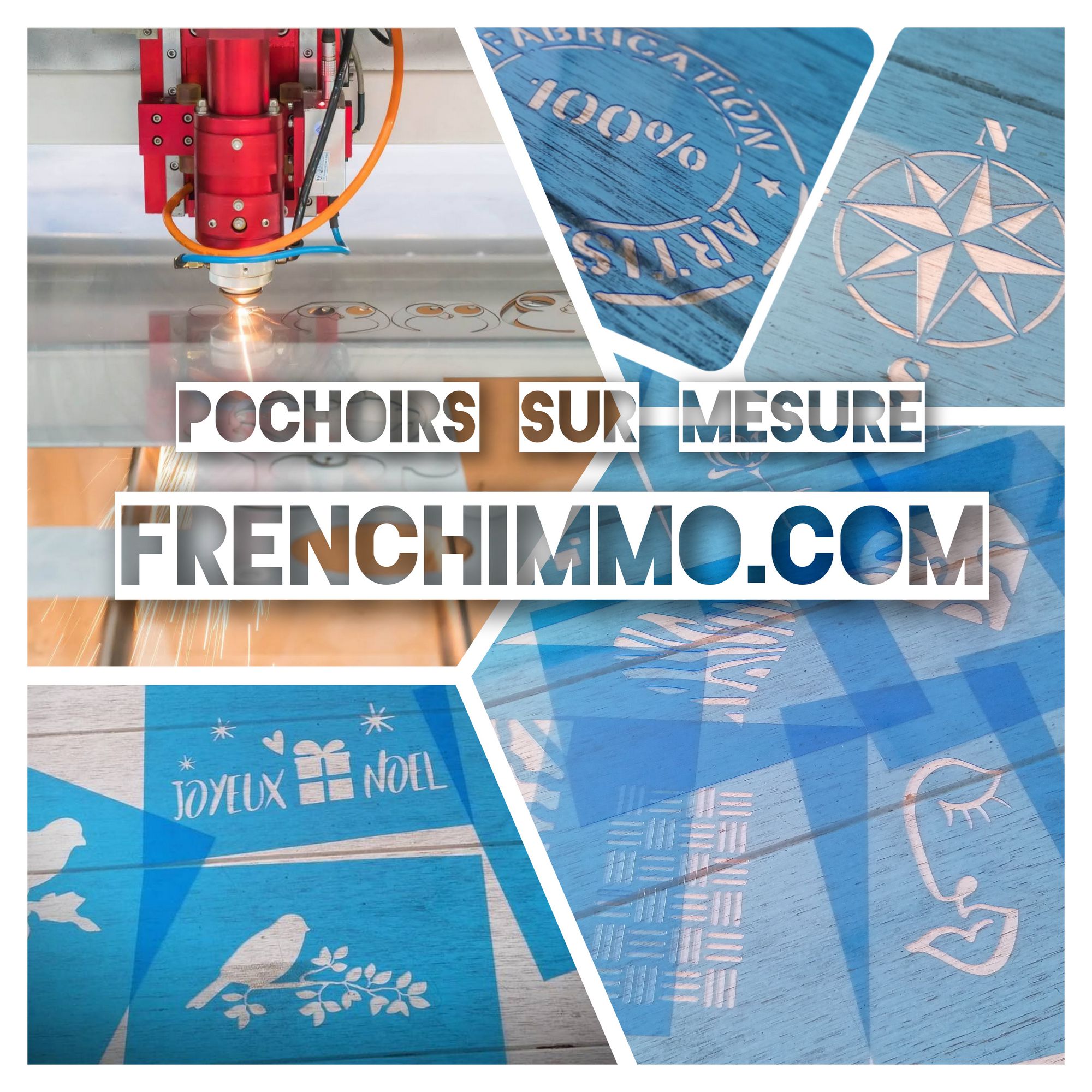 Pochoir sur mesure Logo Texte Visuel…