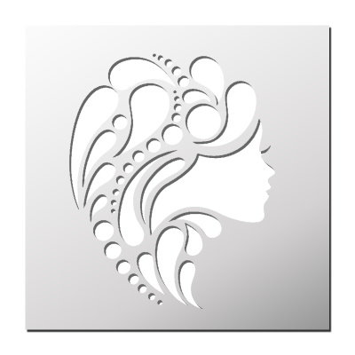Pochoir Visage Abstrait