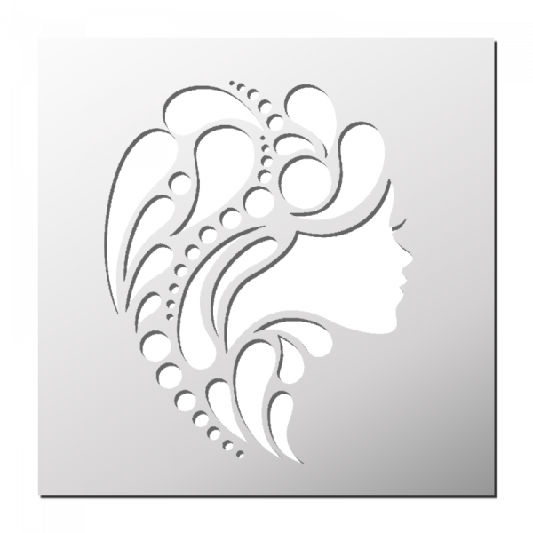 Pochoir Visage Abstrait