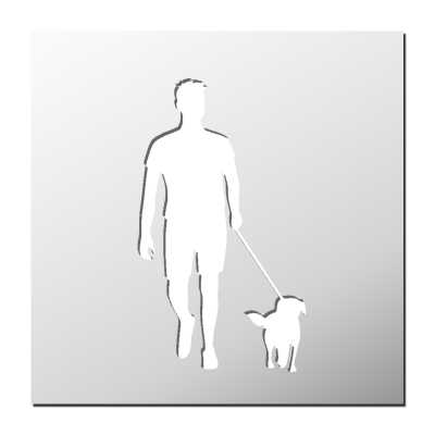 Pochoir Balade du chien