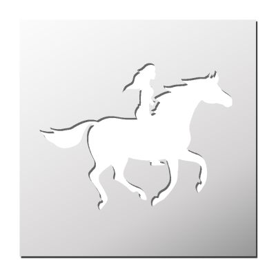 Pochoir Cavalière