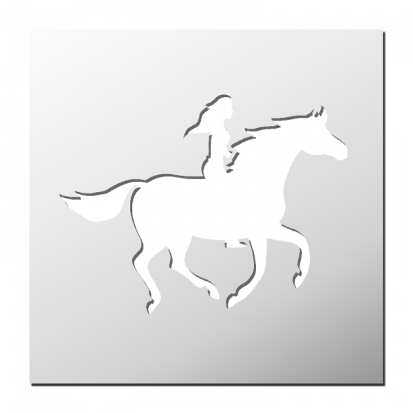 Pochoir Cavalière