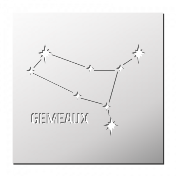 Pochoir Constellation Gémeaux