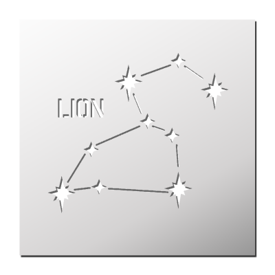 Pochoir Constellation Lion