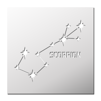 Pochoir Constellation Scorpion