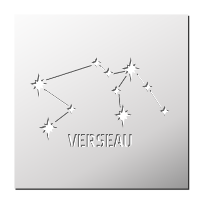 Pochoir Constellation Verseau