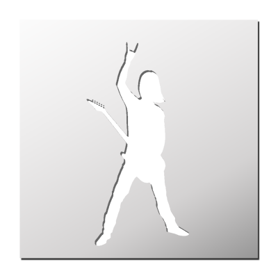 Pochoir Guitariste