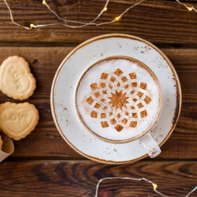 Pochoir Café Cappuccino Chocolat chaud et Cocktail 🏵