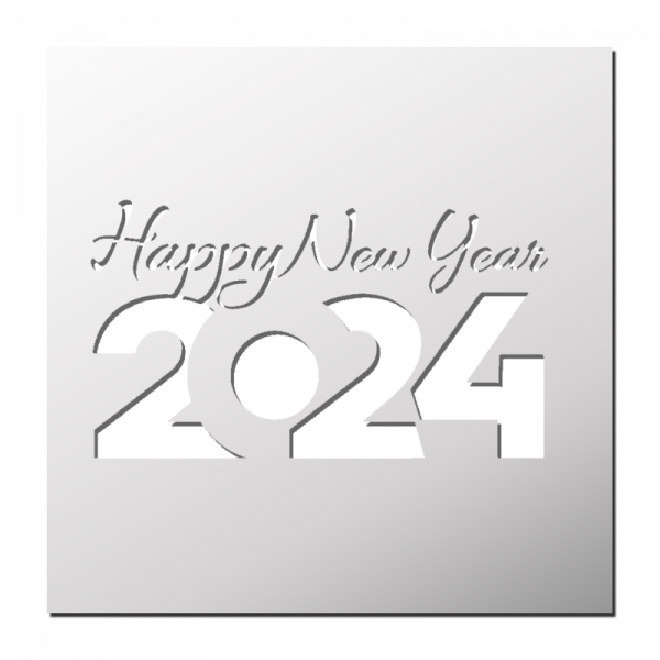 Pochoir Happy New Year 2024