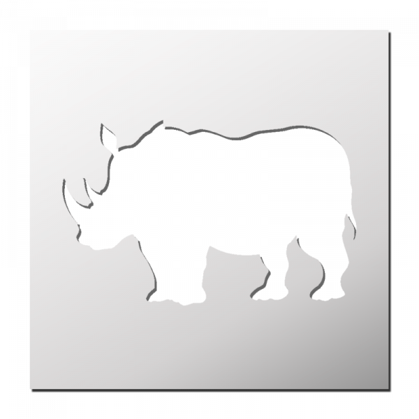 Pochoir Rhinocéros