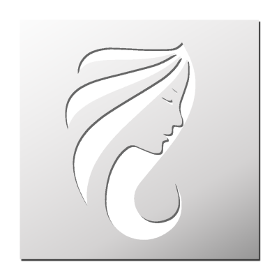 Pochoir Visage d&rsquo;une femme