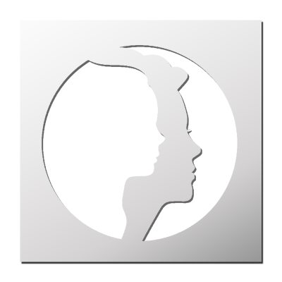 Pochoir Visage d’une femme