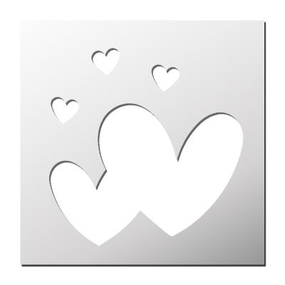Pochoir Coeurs