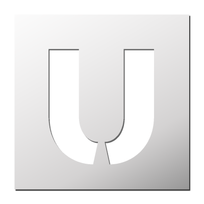 Pochoir Lettre U