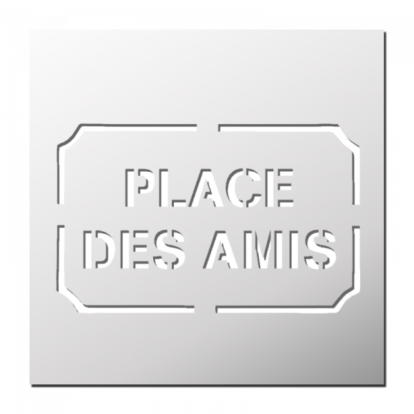 Pochoir Place des Amis