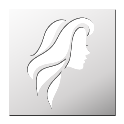 Pochoir Visage d&rsquo;une femme