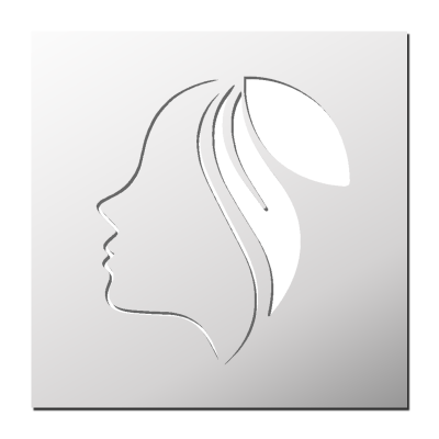 Pochoir Visage d&rsquo;une femme