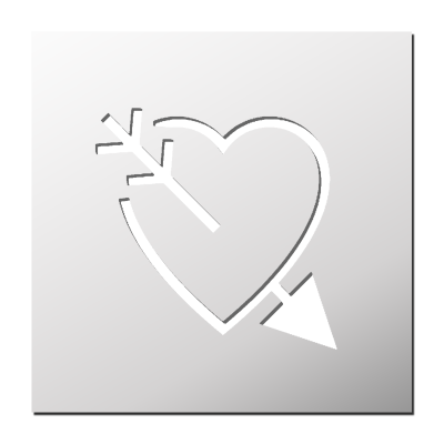 Pochoir Flèche Coeur