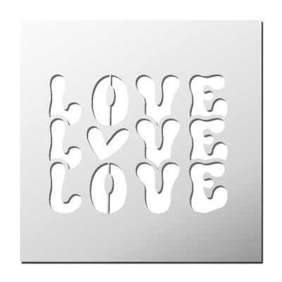 Pochoir LOVE LOVE LOVE