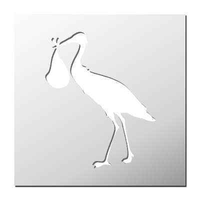 Pochoir Cigogne