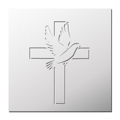 Pochoir Croix Oiseau