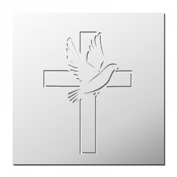 Pochoir Croix Oiseau