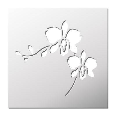Pochoir Orchidée