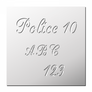 Police 10 (Lettres et Chiffres)