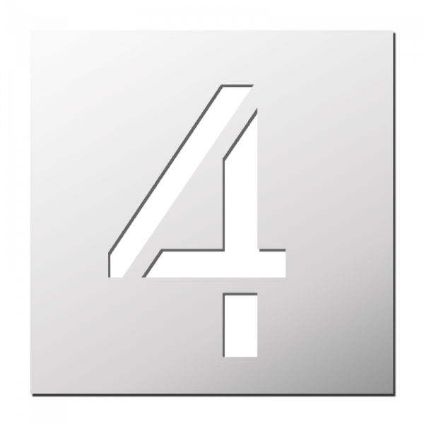 Pochoir Chiffre 4