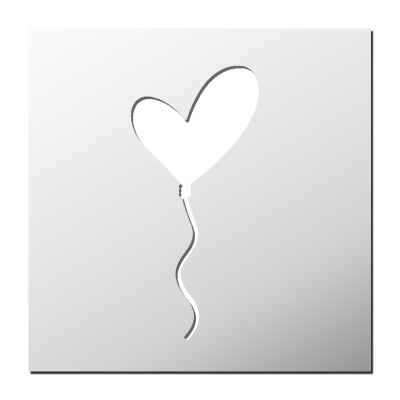 Pochoir Coeur Ballon