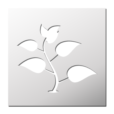 Pochoir Plante verte