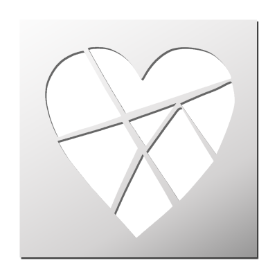 Pochoir Coeur Brisé