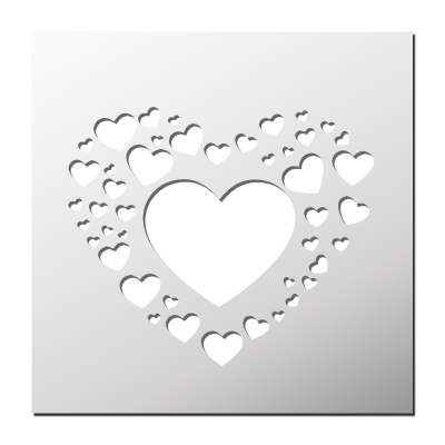 Pochoir Coeurs