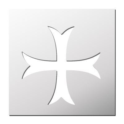 Pochoir Croix des templiers