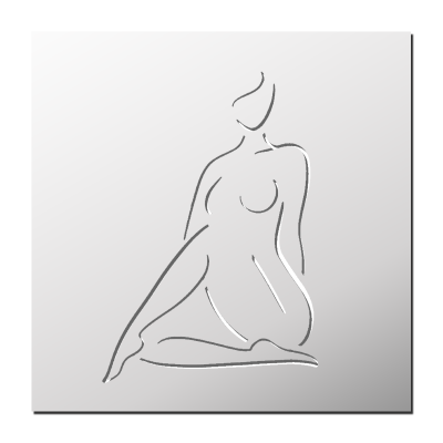 Pochoir Femme nue