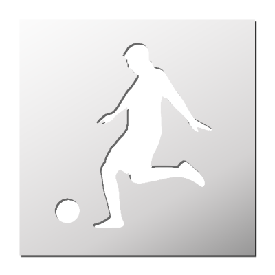 Pochoir Footballeur