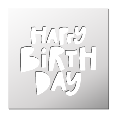 Pochoir Happy Birthday