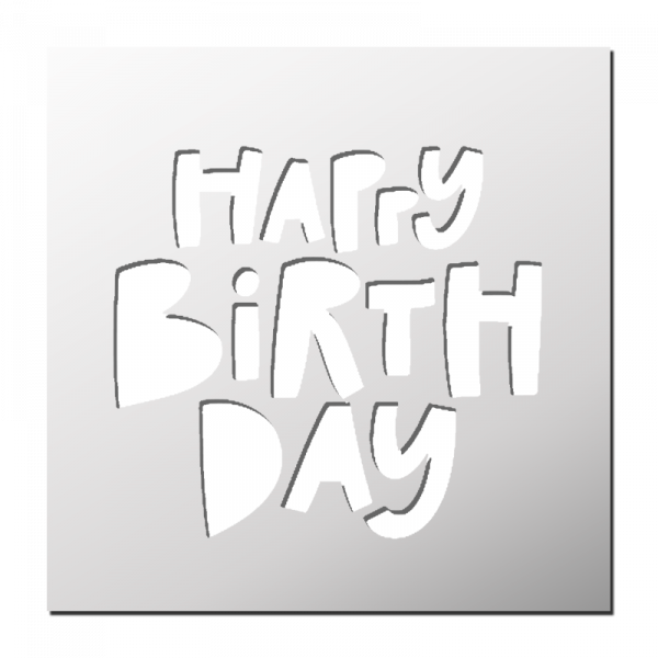 Pochoir Happy Birthday