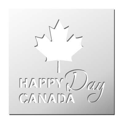 Pochoir Happy Canada Day
