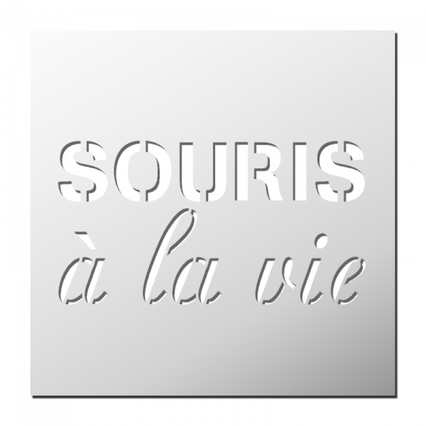 Pochoir Souris à la vie