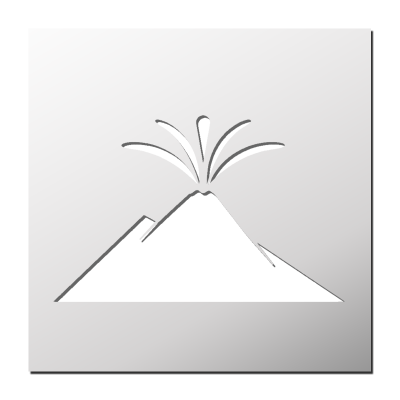 Pochoir Volcan