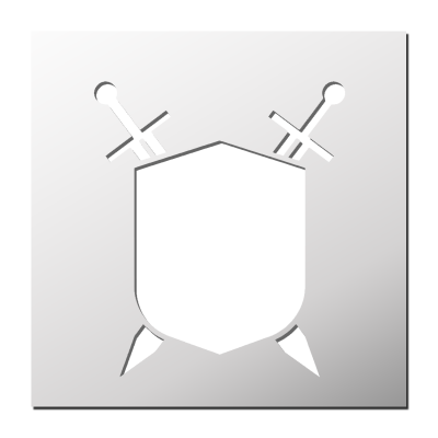 Pochoir Bouclier Epées