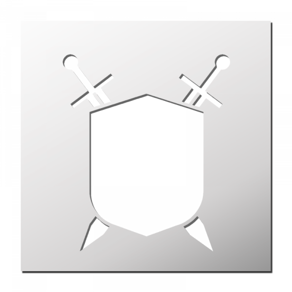 Pochoir Bouclier Epées