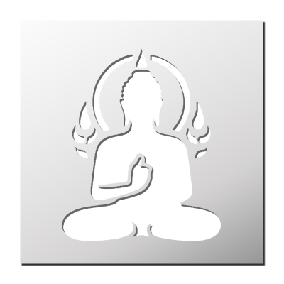 Pochoir Bouddha